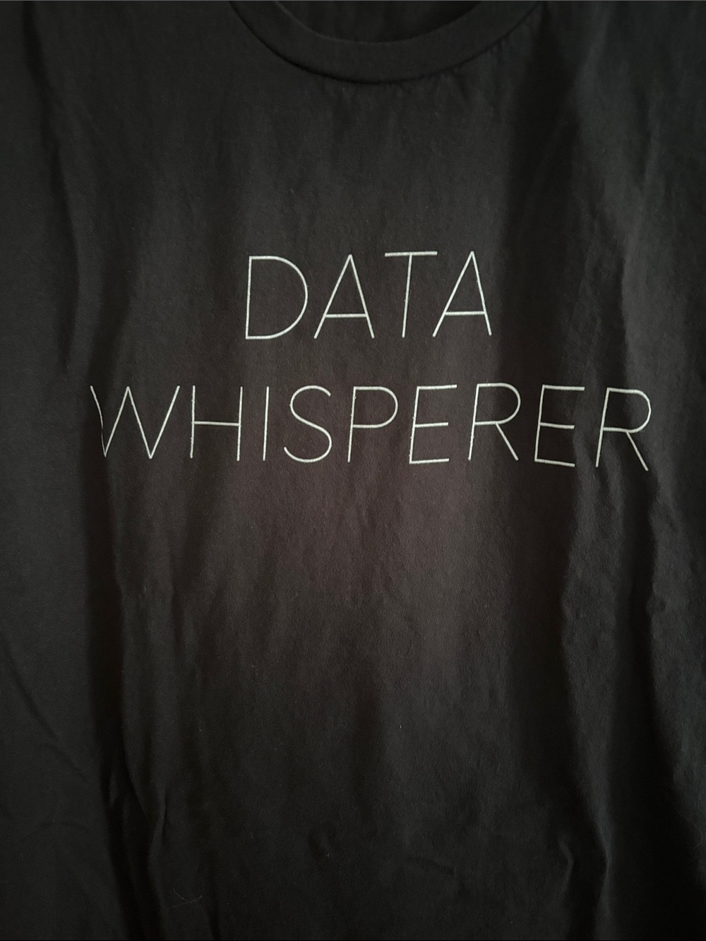 DATA WHISPERER Black Graphic Tee